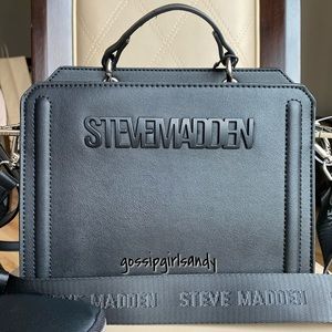 Steve Madden Black Bevelyn Crossbody Handbag